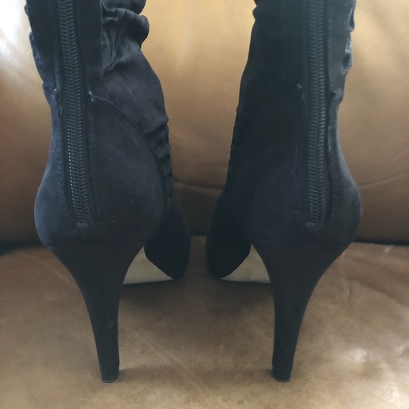 Adrienne Vittadini Faux Suede High Heel Dress Boots 10M - Picture 6 of 11